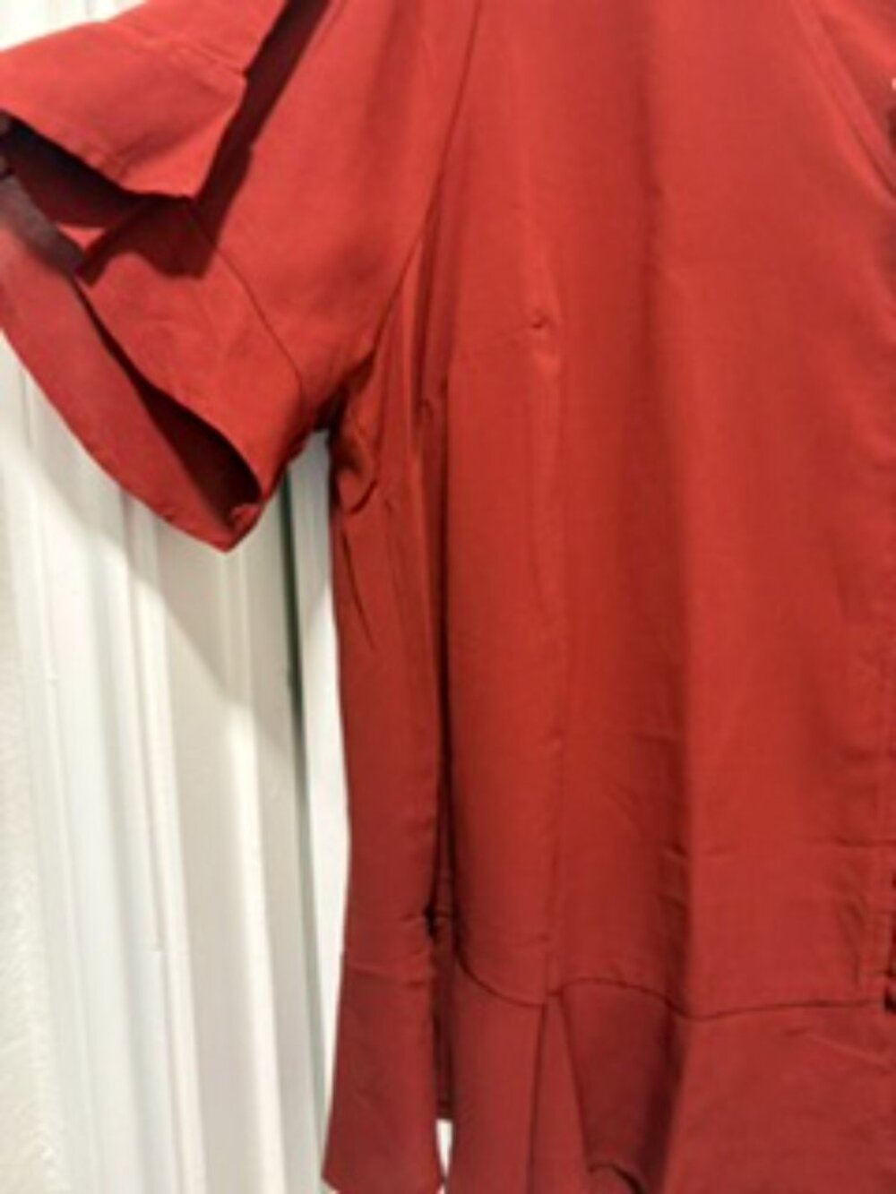 Challis V-Neck Ruffle Top - Picture 4 of 8